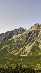 Majestic rysy mountain dominating the landscape in the high tatras, slovakia