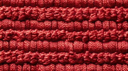 Red textile fabric texture in close-up view. --ar 16:9 --v 6.1 Job ID: d7a83ecc-55df-4174-a4b4-46f5c3a9367d