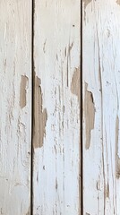 Weathered white wood planks, peeling paint, rustic texture