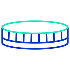 Lens Filter outline dual color icon