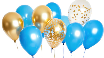 colorful balloons isolated on white background