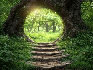 Enchanting forest path