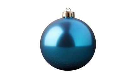 blue christmas ball isolated on white background