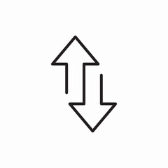 Up down arrows direction icon vector sign