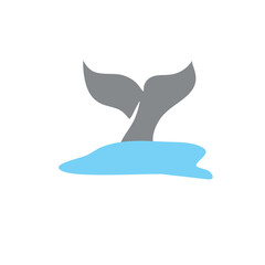 Illustration of a tail of a whale
