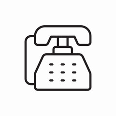 Office desk phone device icon vector sign