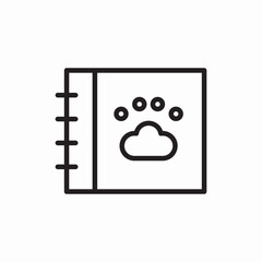 animal book icon vector sign