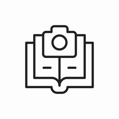 book camera photo icon vector sign