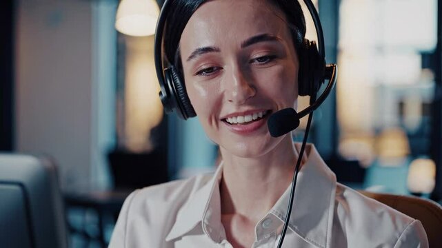 The Smiling Call Center Agent.