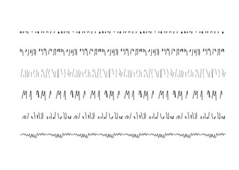 smocking brushes vector set for fashion flat sketches.gathers brushes.Drawstring,elastic gathers,