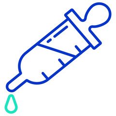 Dropper outline dual color icon