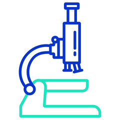 Microscope outline dual color icon