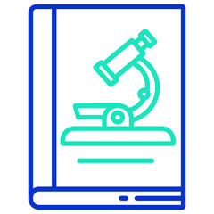 Science Book outline dual color icon