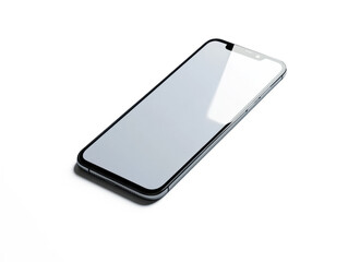 A high-quality modern smartphone, sleek and elegant, isolated on a pure white background, studio lighting, ultra-realistic details