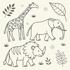 Pattern animal coloring pages