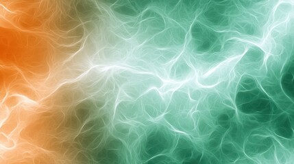 Obraz premium Vivid green and orange abstract background with dynamic white stripe, ideal for modern design