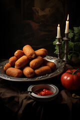Studio Photo of Croquettes with Blurred Background 1