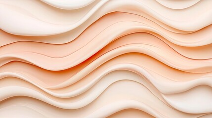Obraz premium Abstract art background concept. Abstract wavy background in soft peach tones with smooth curves and layers.