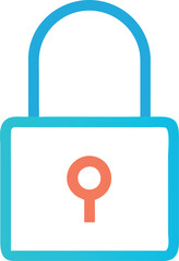 Secure Lock Icon in Minimalist Style. Vector illustration