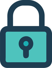 Flat Lock Icon for Digital and Web Use