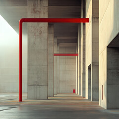 Fototapeta premium Minimalist factory background