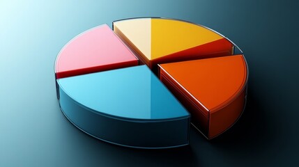 Well-structured D pie chart with visually distinct sections, ensuring clear communication.