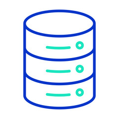 Database outline dual color icon