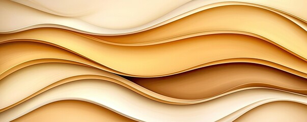 Obraz premium Abstract art background concept. Abstract wavy background with warm beige tones for modern designs and creativity.