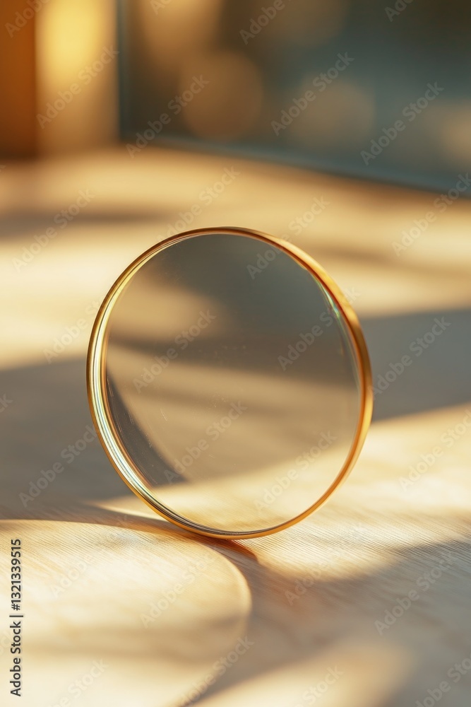 Poster a close-up view of a ring on a table
