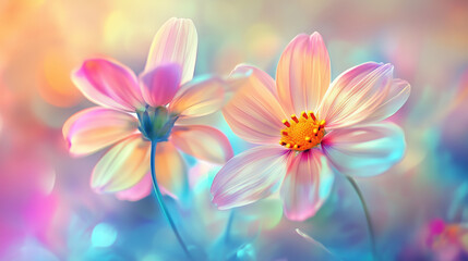 Vibrant, pastel, soft, dreamy, ethereal, and beautiful floral, flower spring background. Backdrop for cosmetics, spa, perfume, beauty salon, florist shop, invitation, gift cards
