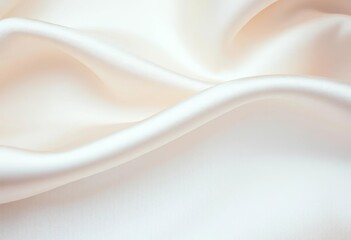 Obraz premium Close-up of luxurious white silk fabric, exhibiting a smooth, subtly textured surface, subtle, contemporary