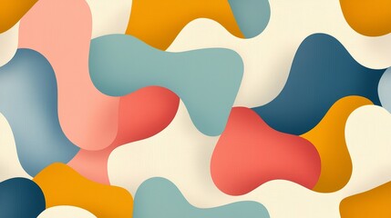 Abstract Colorful Waves  Fluid Shapes Background