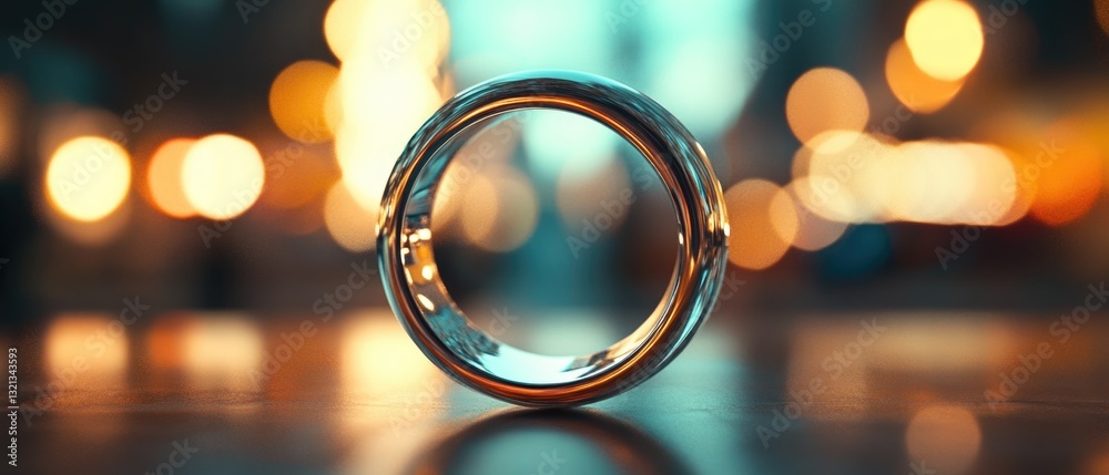 Poster a close-up view of a ring sitting on a table