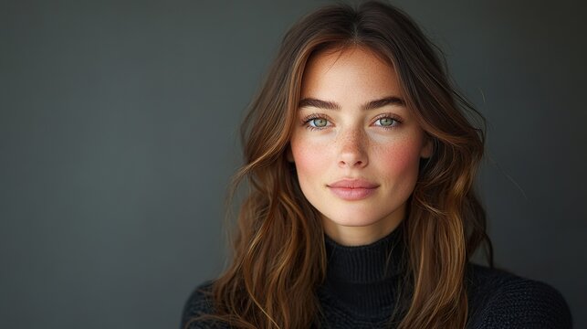 A woman with brown hair and a red face