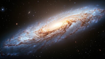 Fototapeta premium Spiral Galaxy, Cosmic Dust, Starfield, Distant Nebula, Space Exploration, Background Image