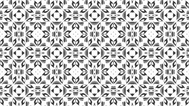 831kaleida flower b&w