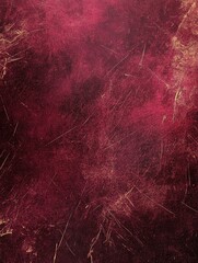 Textured background with blend of crimson, gold, and subtle scratches. Vintage and elegant feel