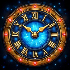 Naklejka premium Celestial Clockwork Timepiece Mystical Design