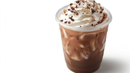 Iced Mocha Coffee Whipped Cream Chocolate Sprinkles