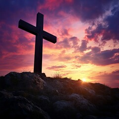 Sacred Symbol: A Powerful Holy Cross, Representing Death and Resurrection. A timeless image of faith, hope, and spiritual rebirth, perfect for        