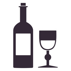  flat thanksgiving wine symbol stencil.