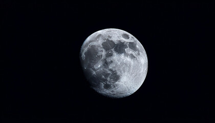 Fototapeta premium Beautiful glowing big fullmoon on a dark night sky background