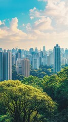 Obraz premium Innovative smart technology for a carbon-neutral city in urban landscape high-fidelity gigapixel view