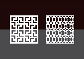  Kitchen and Hall Jali geometric CNC jaali pattern for laser cutting and interior designing vector graphics