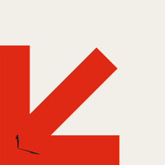 Business decision vector concept. Symbol of choice, strategy, success and solution. Minimal design eps10 illustration.