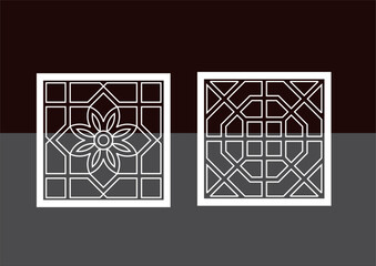  Kitchen and Hall Jali geometric CNC jaali pattern for laser cutting and interior designing vector graphics