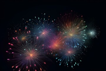 Naklejka premium fireworks in the night sky