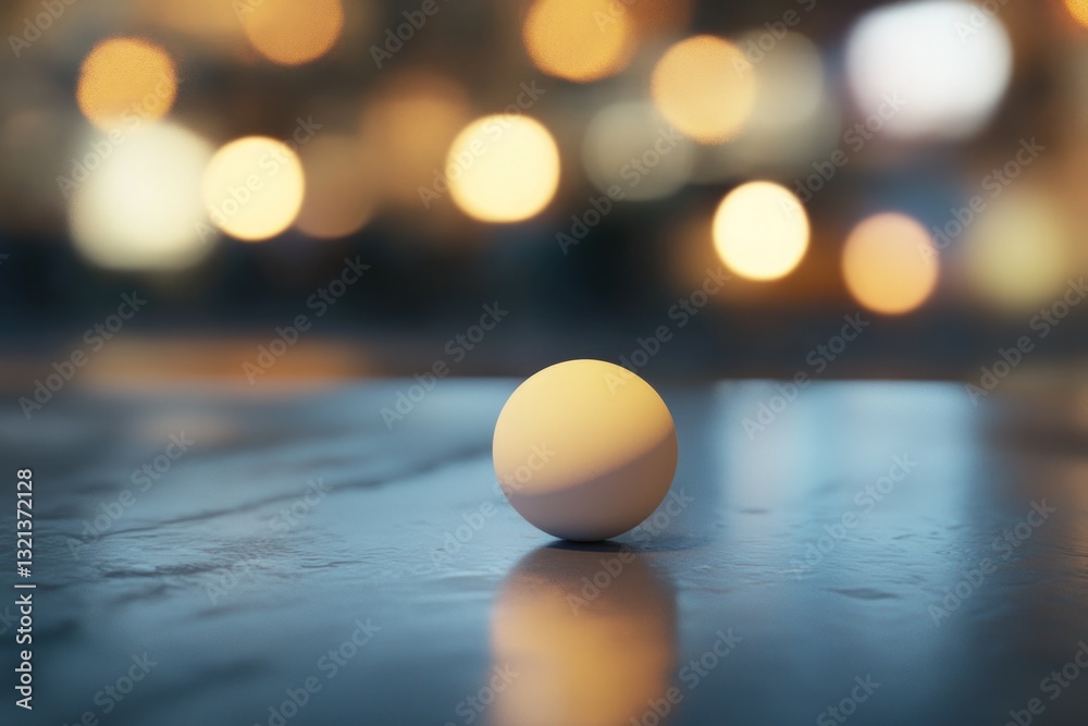 Poster a single white egg sits on a table, ready for use or display