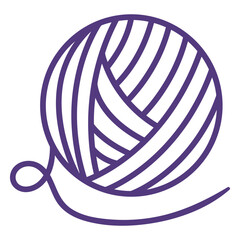 The Art of Yarn: An elegant, minimalist graphic of a ball of yarn, showcasing the artistry of textile creation. 