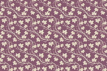 Floral Grid Seamless Pattern Design Background